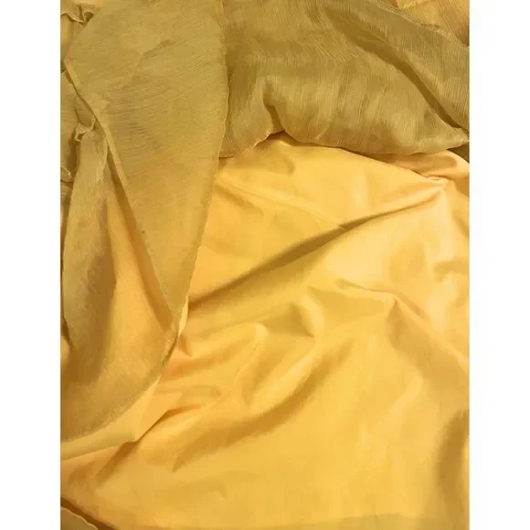 Sunflower Yellow Tiered Ruffles Mini Dress | 60s-Style Retro Cocktail - Picture 8 of 9